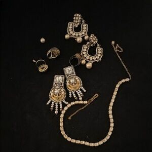 Jewelry lot. Ranajana khan Earrings necklace and rings